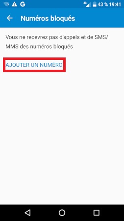 bloquer numéro Alcatel A3