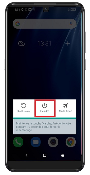 éteindre Alcatel 3L 2020