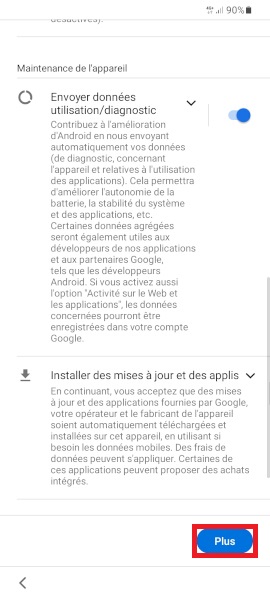 assistant démarrage Samsung Galaxy A32 android 11