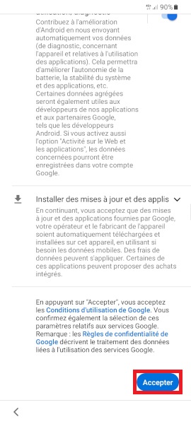 assistant démarrage Samsung Galaxy A32 android 11