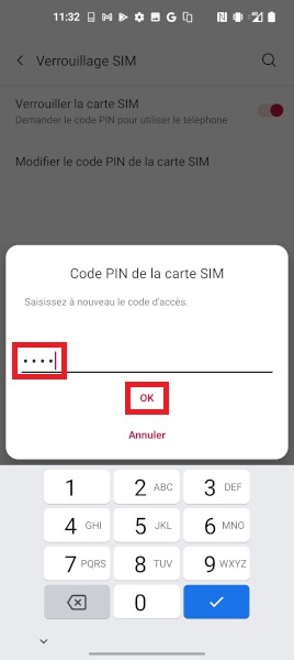 code PIN OnePlus 9
