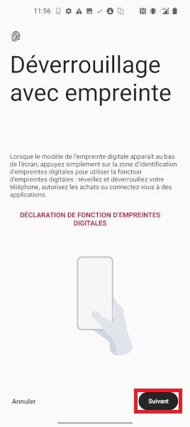 configurer empreinte OnePlus 9