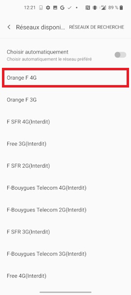 réseaux OnePlus 8
