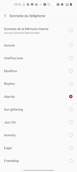 modifier sonnerie OnePlus 9 Pro
