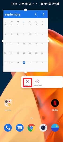 supprimer widgets OnePlus 9 Pro