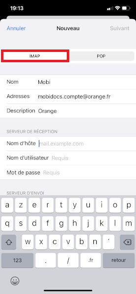 iOS15 email manuellement