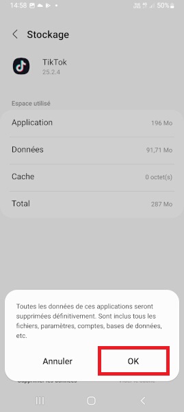 Samsung Galaxy Note 10 application supprimer données