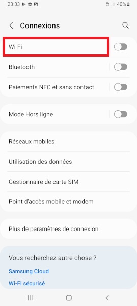 Samsung android 12 Wifi