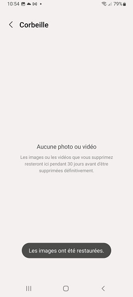 Récupérer photos supprimées Samsung