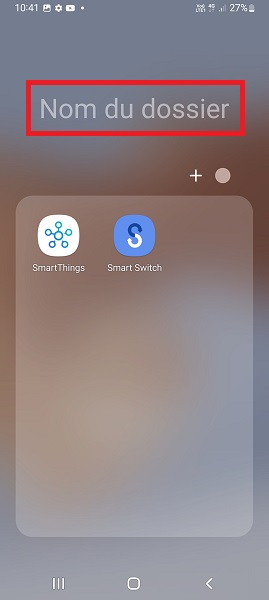 creer dossier Samsung