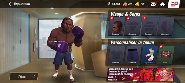 Boxing star personnage