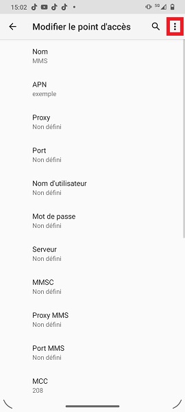config MMS android