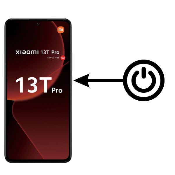 bouton allumage Xiaomi 13T Pro