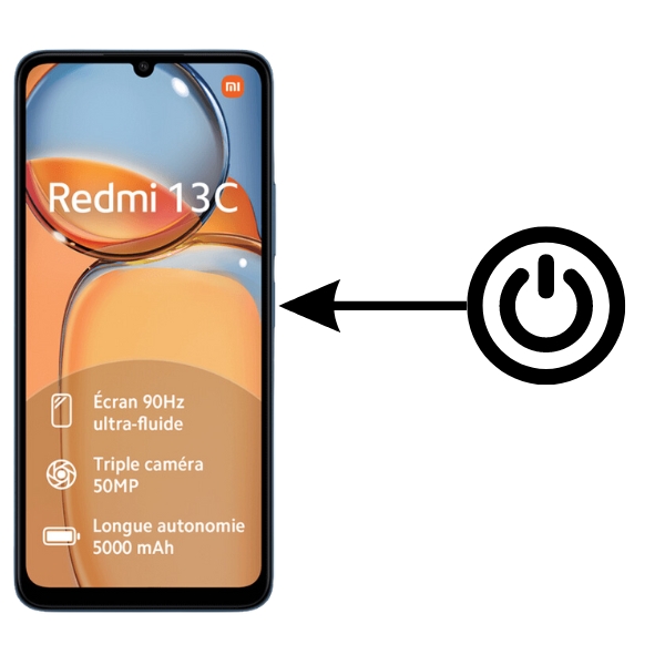 bouton allumage Redmi 13C