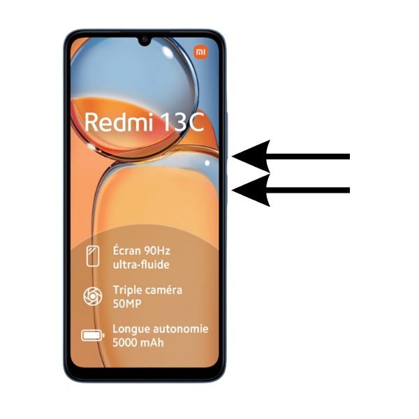 bouton forcer allumage Redmi 13C